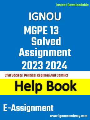 IGNOU MGPE 13 Solved Assignment 2023 2024